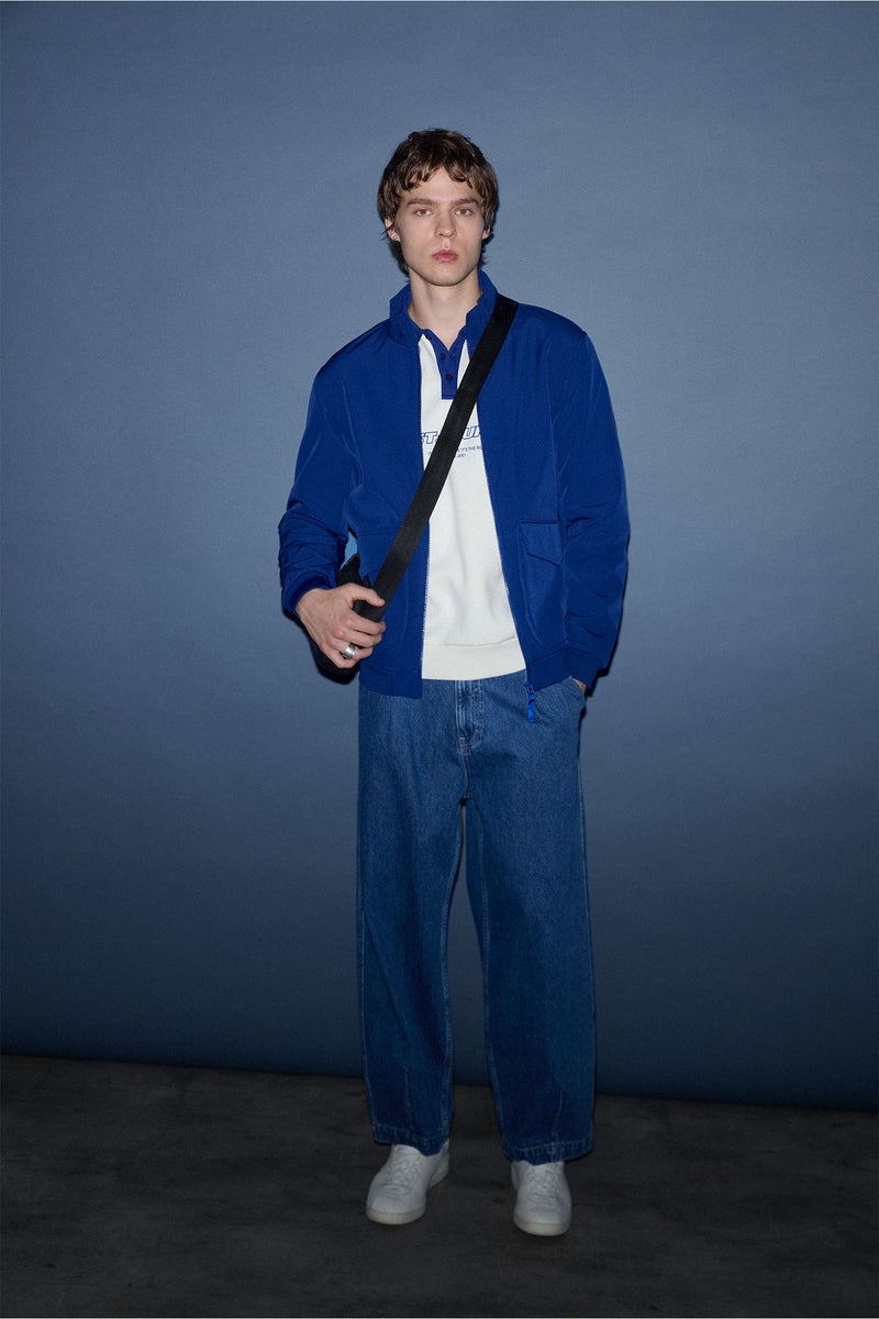 DeFacto Blue Man Regular Fit College Collar Jacket Casual - Image 2